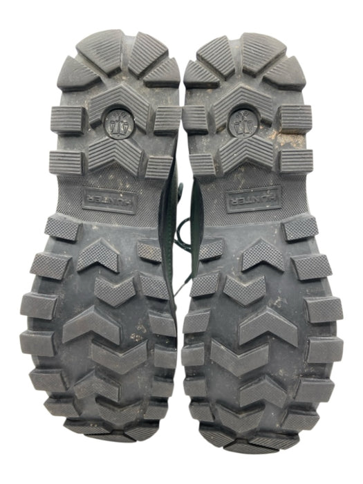 Hunter Shoe Size 8 Hunter Green Canvas & Rubber round toe lace up Lug Sole Boots Hunter Green / 8