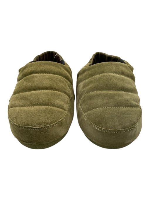 Moon Boot Shoe Size 7.5 Hunter Green Suede round toe Quilted Sling back Flats Hunter Green / 7.5