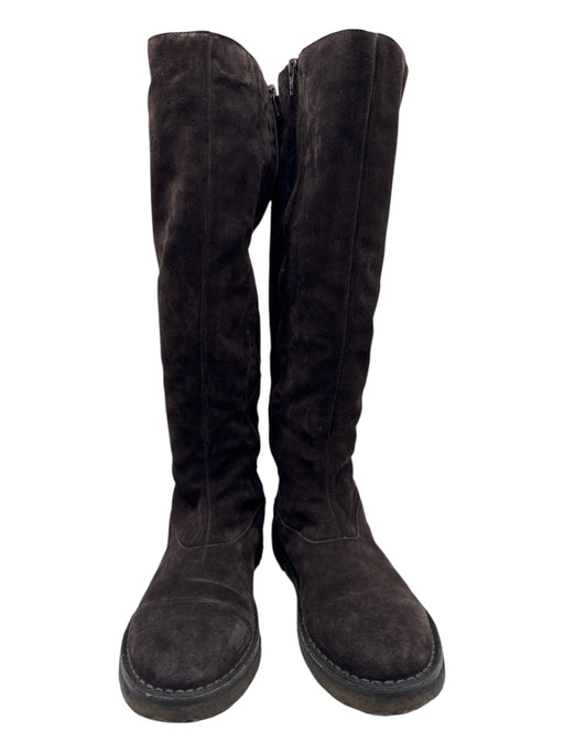 Vince Shoe Size 8.5 Chocolate Brown Suede round toe Shearling Below knee Boots Chocolate Brown / 8.5