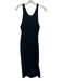 Banana Republic Size S Black Cotton Blend Ribbed Knit Side Slits Midi Dress Black / S
