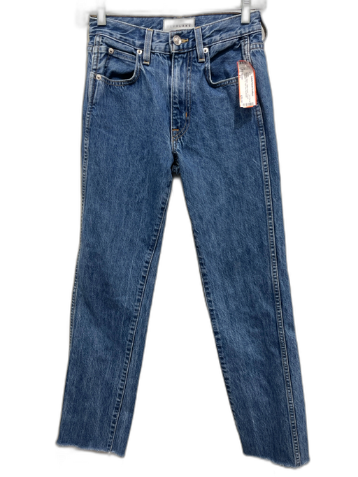 Slvrlake Size 23 Medium Wash Cotton Denim Frayed Hem Zip Fly High Rise Jeans Medium Wash / 23