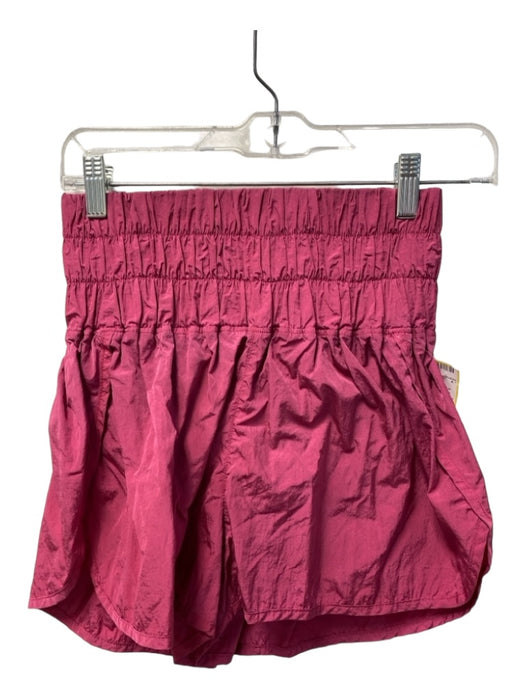 FP Movement Size M Raspberry Nylon Blend High Waist Stretch Short Shorts Shorts Raspberry / M