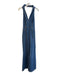 We The Free Size M Medium Wash Cotton Blend Denim Halter Back Zip Overalls Medium Wash / M