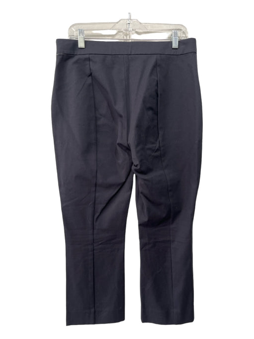 Everlane Size 12 Black Cotton Blend Side Zip Stretch Trouser Slim Straight Pants Black / 12