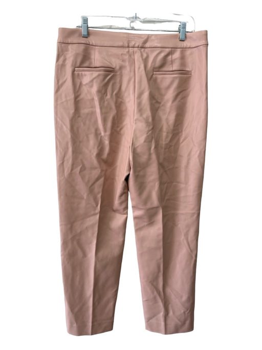 J Crew Size 12 Blush Beige Faux Leather Hook & Zip Trouser Tapered Pants Blush Beige / 12