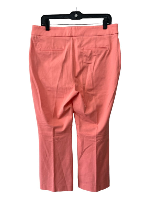 J Crew Size 12 Salmon Pink Cotton & Viscose Blend Hook & Zip Straight Pants Salmon Pink / 12