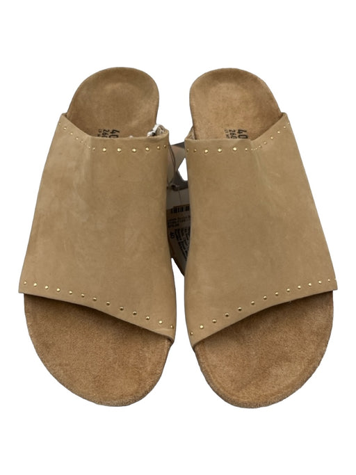 Papillio Birkenstock Shoe Size 40 Tan Brown Suede Small Studs Open Toe Wedges Tan Brown / 40