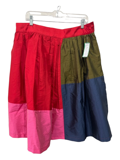 Frances Valentine Size L Red, Pink, Green, Blue Polyester Colorblock Skirt Red, Pink, Green, Blue / L