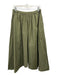 Alberto Makali Size M Army Green Cotton Elastic Waist Side Zip Cropped Pants Army Green / M