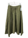 Alberto Makali Size M Army Green Cotton Elastic Waist Side Zip Cropped Pants Army Green / M