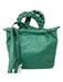 Madewell Green Leather Braided Handle Crossbody Magnetic Close Bag Green