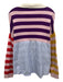 Kule Size XL Pink, Purple, Multi Cotton & Nylon Long Sleeve Striped Sweater Pink, Purple, Multi / XL