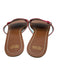 Frances Valentine Shoe Size 9B Pink & Red Pebble Leather Slide Mule Sandals Pink & Red / 9B