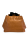 Clare V Tan & black Leather Canvas Handle Interior Compartments Logo Bag Tan & black / M