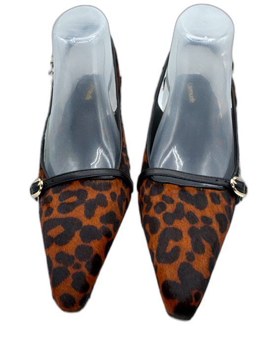 Larroude Shoe Size 9.5 Brown & Black Animal Print Pointed Leopard Pumps Brown & Black / 9.5