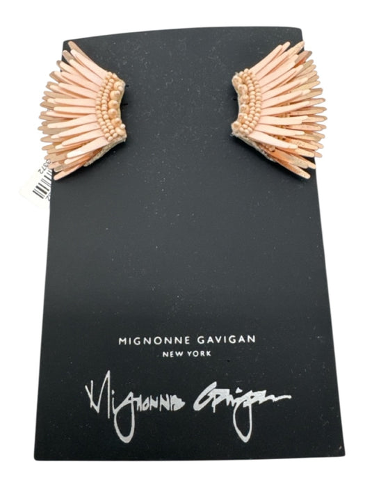 Mignonne Gavigan Rose Gold & Pink Plastic Beaded Wings Post Back Earrings Rose Gold & Pink