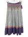 Hunter Bell Size 12 Purple, Blue, Pink Cotton Polyester Blend Side Zip Skirt Purple, Blue, Pink / 12