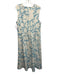 Molly Moorkamp Size 12 Light blue & white Double Crepe Sleeveless Sheath Dress Light blue & white / 12