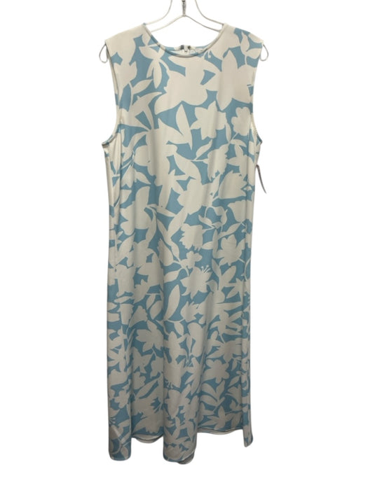 Molly Moorkamp Size 12 Light blue & white Double Crepe Sleeveless Sheath Dress Light blue & white / 12