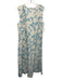 Molly Moorkamp Size 12 Light blue & white Double Crepe Sleeveless Sheath Dress Light blue & white / 12