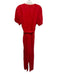 Everlane Size 12 Red Linen Short Sleeve Buttons Straight Leg Sash Jumpsuit Red / 12