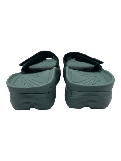 Vionic Shoe Size 9 Teal Green Suede Rubber Sole Mule Slides Sandals Teal Green / 9