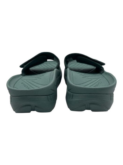 Vionic Shoe Size 9 Teal Green Suede Rubber Sole Mule Slides Sandals Teal Green / 9