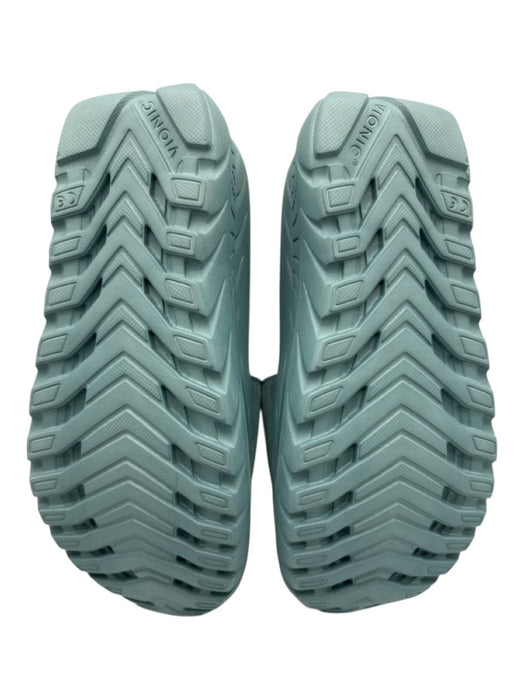 Vionic Shoe Size 9 Teal Green Suede Rubber Sole Mule Slides Sandals Teal Green / 9