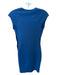 Ted Baker Size 0/XS Cornflower Blue Polyester Blend Cap Sleeve Rouched Dress Cornflower Blue / 0/XS