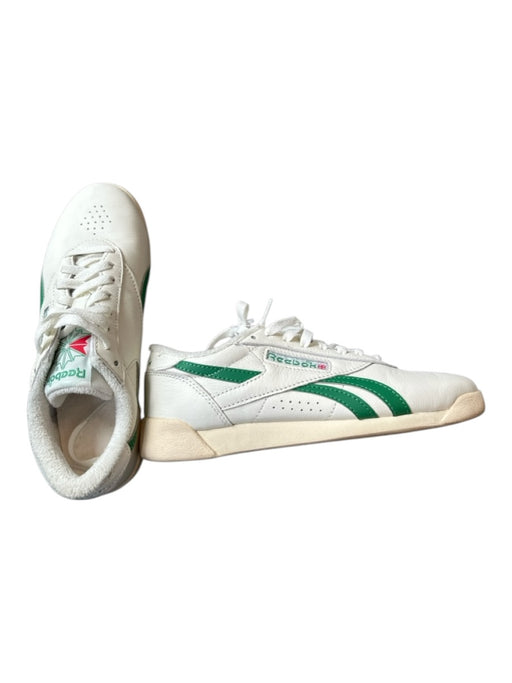 Reebok Shoe Size 6.5 White & Green Leather Athletic Sneakers White & Green / 6.5