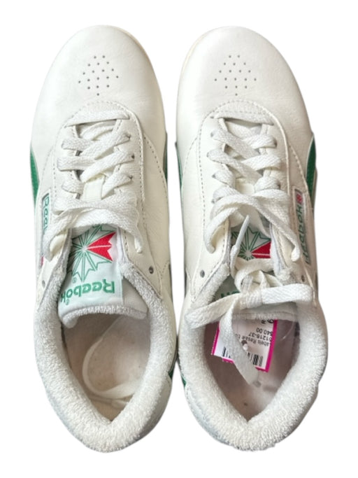 Reebok Shoe Size 6.5 White & Green Leather Athletic Sneakers White & Green / 6.5