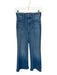 Mother Size 24 Med Light Wash Cotton Blend High Waist Flare Raw Hem Jeans Med Light Wash / 24