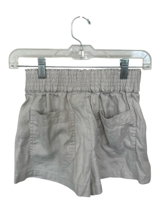 Maeve Size XS Sand Linen Blend Smocked Waist Band Pockets Shorts Sand / XS