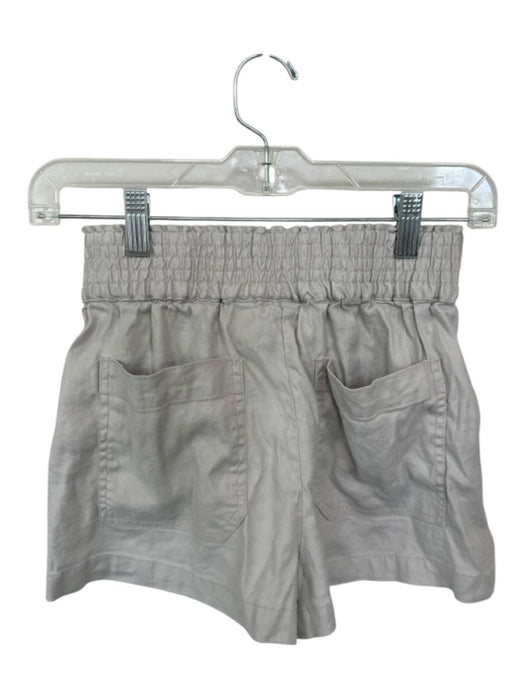 Maeve Size XS Sand Linen Blend Smocked Waist Band Pockets Shorts Sand / XS