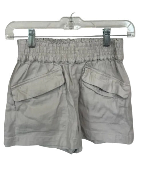 Maeve Size XS Sand Linen Blend Smocked Waist Band Pockets Shorts Sand / XS