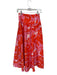ML Monique Lhuillier Size 0 Pink & Orange Polyester Leaves Strapless Midi Skirt Pink & Orange / 0