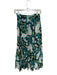By Anthropologie Size 0 Teal Viscose Flowy Butterfly Wing Side Zip Midi Skirt Teal / 0
