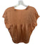 Vince Size XS Burnt Sienna Silk Cap Sleeve V Neck One Button Top Burnt Sienna / XS