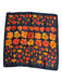 Frey Como Red, Orange & Black Silk Roses scarf Red, Orange & Black