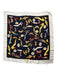 Salvatore Ferragamo Red, Yellow, White, Navy Silk Flowers Heel butterflies scarf Red, Yellow, White, Navy