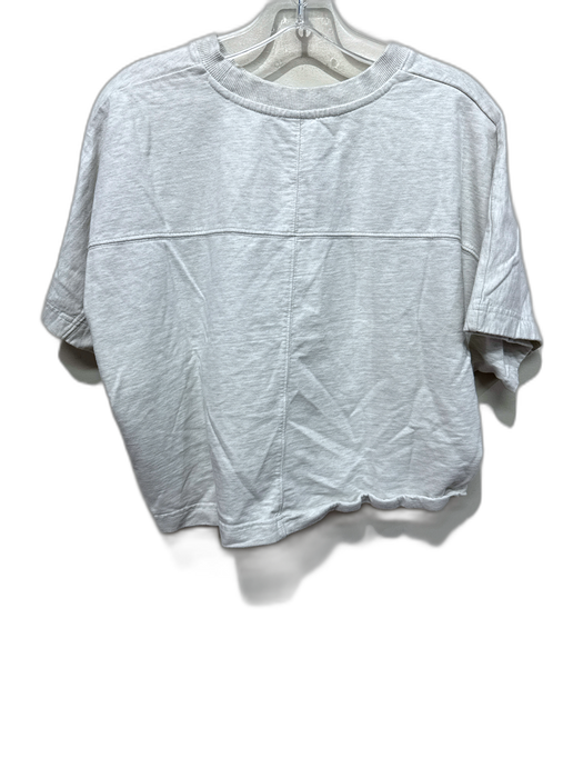 P.E Nation Size Medium Light Gray Cotton Short Sleeve graphic Logo Boxy Top Light Gray / Medium