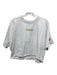P.E Nation Size Medium Light Gray Cotton Short Sleeve graphic Logo Boxy Top Light Gray / Medium