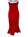 Cinq a Sept Size s / 4 Red Triacetate & Polyester Strapless Fitted Flare Dress Red / s / 4