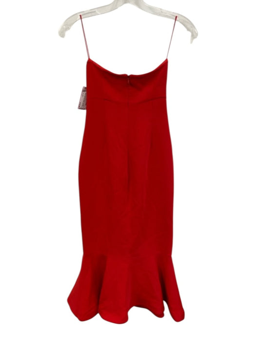 Cinq a Sept Size s / 4 Red Triacetate & Polyester Strapless Fitted Flare Dress Red / s / 4