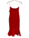 Cinq a Sept Size s / 4 Red Triacetate & Polyester Strapless Fitted Flare Dress Red / s / 4