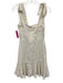 Alexis Size XS White & Black Viscose & Polyester Polka Dots Tie Straps Dress White & Black / XS