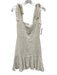 Alexis Size XS White & Black Viscose & Polyester Polka Dots Tie Straps Dress White & Black / XS