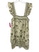 Show Me Your Mumu Size XS Green Linen & Viscose Palm Tree Ruffle Straps Dress Green / XS