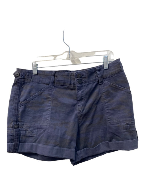 Sanctuary Size 31 Darl Blue & Black Cotton & Spandex Camoflage Cuffed Shorts Darl Blue & Black / 31