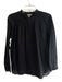 Point Sur Size 4 Black 100% Cotton Long Sleeve Polka Dot Button Down Top Black / 4